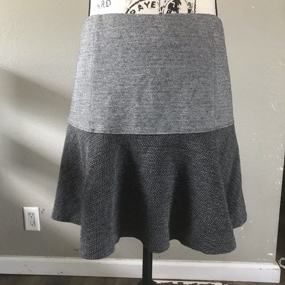 Theory gida k flounce knit grey ruffle skirt - Picture 4 of 8